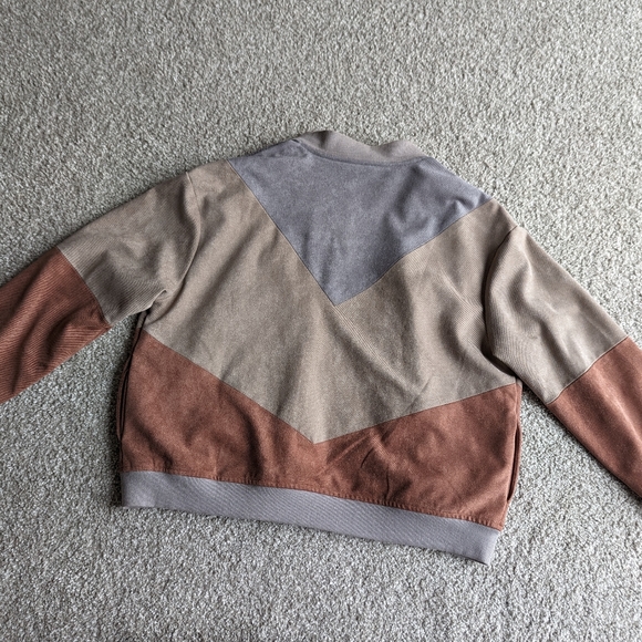 Paper Crane Chevron Bomber Jacket - Picture 4 of 6